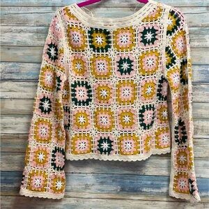 NEW Vintage Crochet Floral top